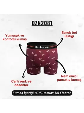 Darkzone Desenli Pamuklu Erkek Boxer Darkzone DZN2081 - Alternatif Görünüm