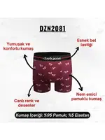 Desenli Pamuklu Erkek Boxer Darkzone DZN2081 detay görünüm