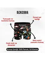 Desenli Pamuklu Erkek Boxer Darkzone DZN2086 detay görünüm