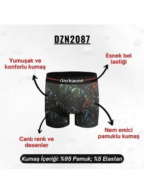 Darkzone Desenli Pamuklu Erkek Boxer Darkzone DZN2087 - Alternatif Görünüm