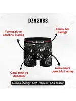 Desenli Pamuklu Erkek Boxer Darkzone DZN2088 detay görünüm