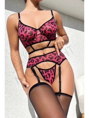 NightLight Desenli Pembe Nightlight Jartiyer Takım 3621 - Alternatif Görünüm