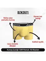 Desenli Sarı Erkek Boxer Darkzone DZN2671 farklı açı