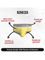 Desenli Sarı Hipster Erkek Slip  Darkzone DZN6126 farklı açı