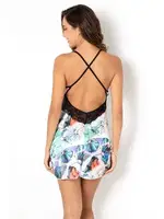 Desenli Sırt Dekolteli Gecelik Phevos 012-002274 görsel 4