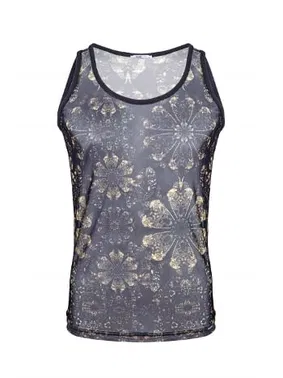 Darkzone Çiçek Desenli Transparan Erkek Atlet Darkzone 7604