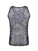 Çiçek Desenli Transparan Erkek Atlet Darkzone 7604 Görsel detay görünüm