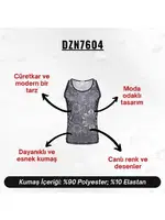 Çiçek Desenli Transparan Erkek Atlet Darkzone 7604 Görsel farklı açı