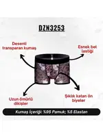 Desenli Transparan Erkek Kısa Boxer Darkzone DZN3253 görsel 4