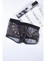 Desenli Transparan Erkek Kısa Boxer Darkzone DZN3254 farklı açı