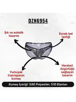 Desenli Transparan Erkek Slip  Darkzone DZN6954 farklı açı