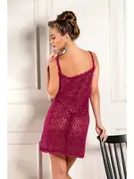 Devore Tasarım Transparan Babydoll String Takım Bordo 31842 Bordo detay görünüm