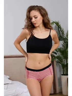 Darkzone Çizgi Desenli Darkzone Kadın Boxer Dijital Baskılı DZBYN0014 - Alternatif Görünüm