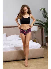 Darkzone Flamingo Desenli Kadın Boxer Darkzone Dijital Baskılı DZBYN0004