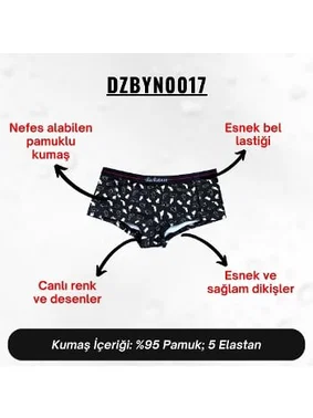 Darkzone Kedi Desenli Kadın Boxer Dijital Baskılı Darkzone DZBYN0017 - Alternatif Görünüm