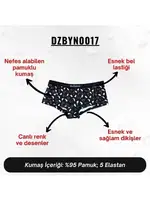 Kedi Desenli Kadın Boxer Dijital Baskılı Darkzone DZBYN0017 Görsel detay görünüm