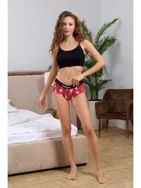 Darkzone Köpek Desenli Kadın Boxer Dijital Baskılı Darkzone DZBYN0006