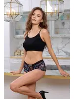 Kurukafa Desenli Kadın Boxer Dijital Baskılı Darkzone DZBYN0005 Görsel görsel 7