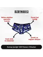 Kuş Desenli Kadın Boxer Darkzone Dijital Baskılı DZBYN0013 Görsel detay görünüm