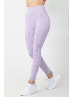 Dikişsiz Örme Yüksek Bel Tayt Miorre 002-000804 Lila detay görünüm