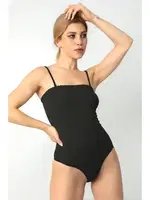 Dikişsiz Spor Body DoReMi 002-000105 Siyah görsel 4