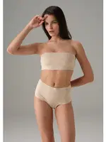 Dikişsiz Yüksek Bel Marka Baskılı Slip Doreanse 7003 Ten