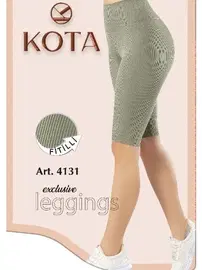 Kota Diz Üstü Yüksek Bel Dalgıç Kumaş Fitilli Kadın Tayt Kota 4131