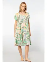 Dokuma Kloş Elbise Türen 3602/Yeşil Yeşil