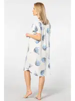 Önden Düğmeli Dokuma Patlı Kadın Elbise Türen 3399 Ekru görsel 4