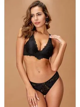 Nurteks Dolgulu Destekli Siyah Sütyen Külot Takım Nurteks 4425