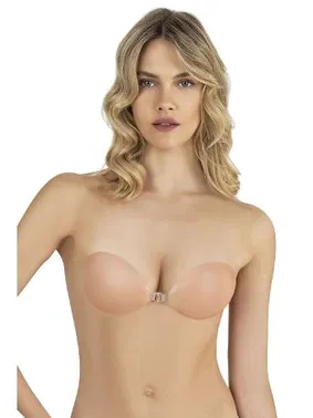 Fabony Dolu Cup (Destekli) Yapışkanlı Slikon Sütyen Fabony 3450