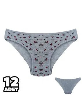 Dondeza Desenli Kadın Bikini Külot 12'li Dondeza 101-138