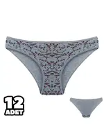  Desenli Bayan Bikini 12'li Dondeza 101-139 Gri
