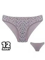 Desenli Bayan Bikini 12'li Dondeza 101-143 Pudra