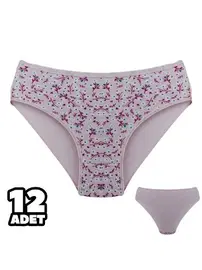 Dondeza Pudra Desenli Kadın Slip Külot 12'li Dondeza 201-162