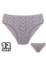 Pudra Desenli Bayan Ara Beden Külot 12'li Dondeza 201-163 Pudra