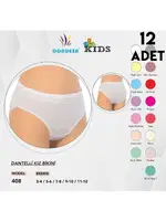 Sur Dantelli Kız Çocuk Külot 12'li Dondeza 408 Asorti