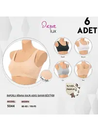 Dondeza Raporlu Kalın Askılı Pedli Bayan Bustiyer 6'lı Dondeza 5044