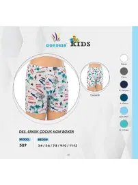 Dondeza Karışık Desenli Erkek Çocuk Boxer 12'li Dondeza 507