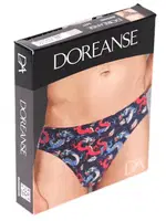 Doreanse Erkek Renkli Ejderha Desenli Slip 1427 detay görünüm