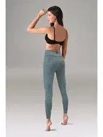 Doreanse Kadın Yüksek Bel Fitilli Spor Tayt 8041 Vizon detay görünüm