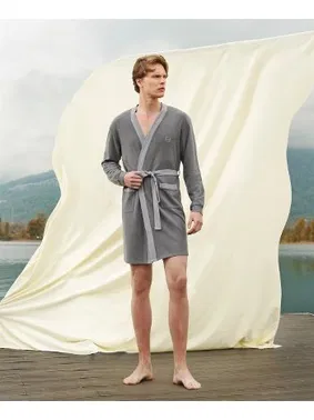 Doreanse Uzun Kollu Kuşaklı Unisex Yetişkin Sabahlık Doreanse 4003