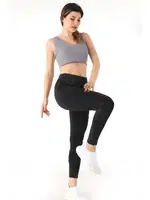 DoReMi Normal Bel Kadın Kapri Tayt 002-000001 Siyah görsel 5