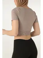 DoReMi Seamless Kısa Kollu Crop Miorre 002-000153 Vizon görsel 8