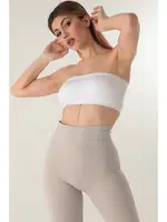 DoReMi Seamless Straplez Askısız Pedli Büstiyer 002-000199 Beyaz görsel 4