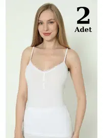 Arma Yıldız Düğmeli Atlet Beyaz Likralı İp Askı Arma Yıldız 3365 - 2 ADET