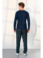 Ekose Desenli Erkek Pijama Takımı Doreanse 25K4533 detay görünüm