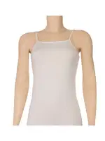 Ekru 3'lü Paket Likralı İp Askılı Önü Düz Kadın Atlet Yıldız 2232 Ekru