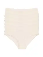 Ekru 6'lı Paket Likralı Dantelli Bato Kadın Külot Yıldız 3752 Ekru