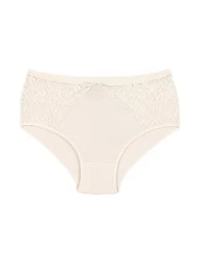 Yıldız Çamaşır Ekru 6'lı Paket Likralı Dantelli Bato Kadın Külot Yıldız 3832 - Alternatif Görünüm